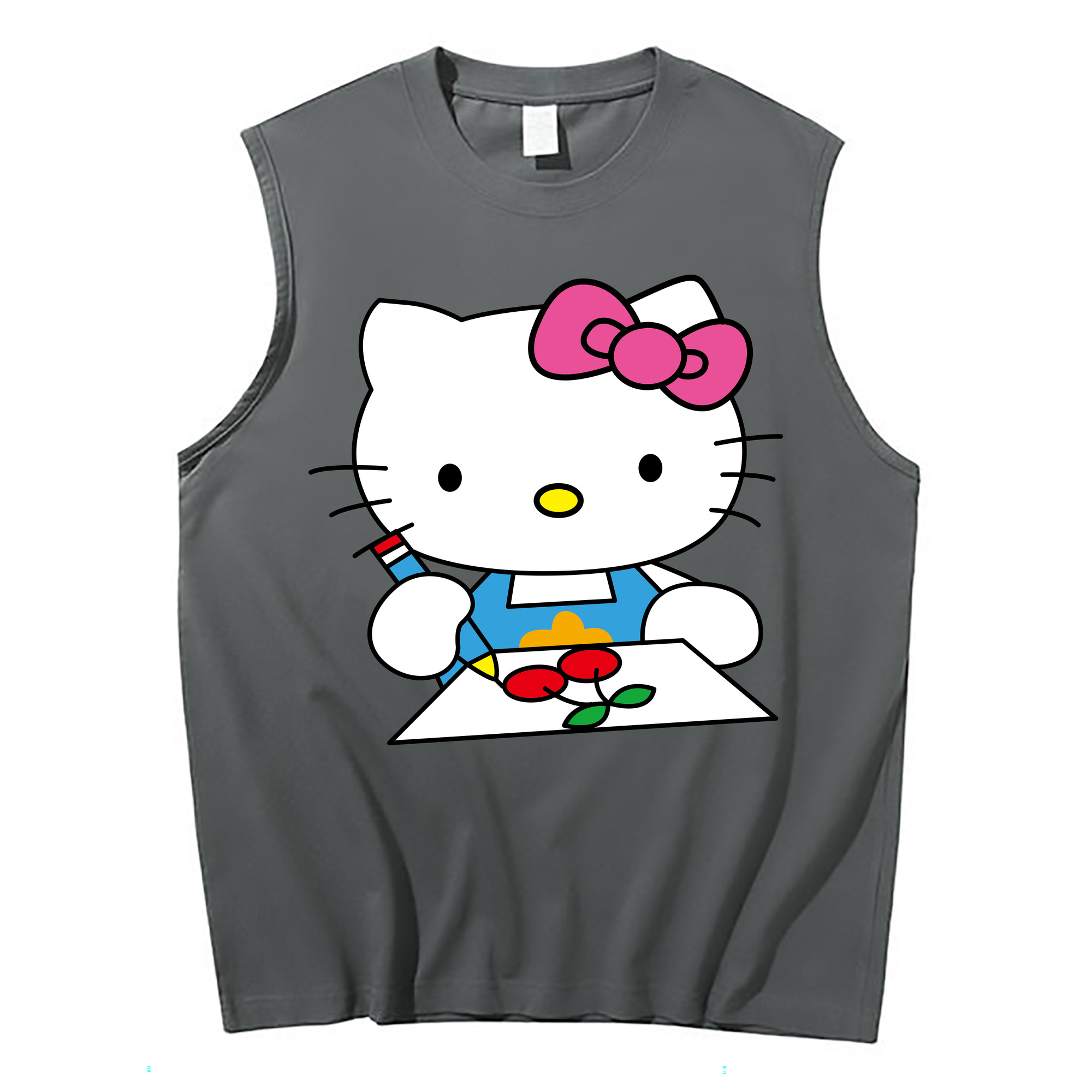 （画像用） Hello Kitty ハローキティ コットン100％タンクトップ（フロントプリント）